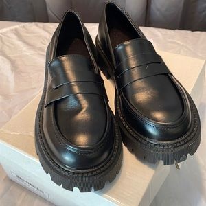Brand new with box black platform loafer